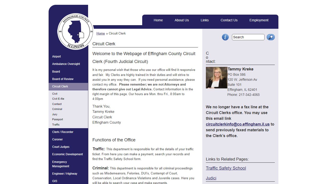 Circuit Clerk | Effingham County, Illinois (IL)