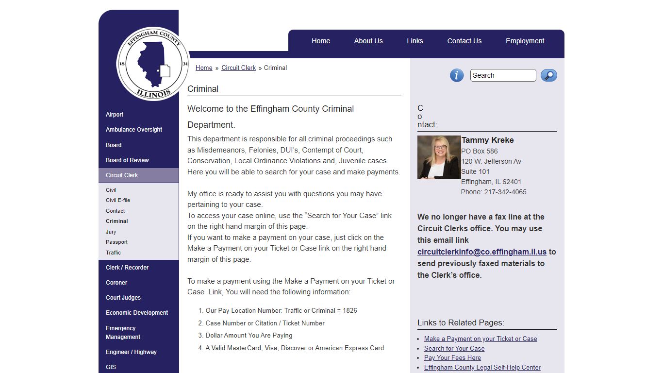 Criminal | Effingham County, Illinois (IL)